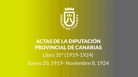 Imagen de Actas de la Diputación Provincial de Canarias - Libro 035 1919-1924
