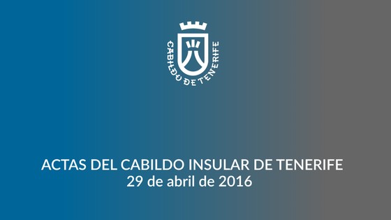 Imagen de Pleno ordinario del Cabildo de Tenerife, 29 de abril de 2016