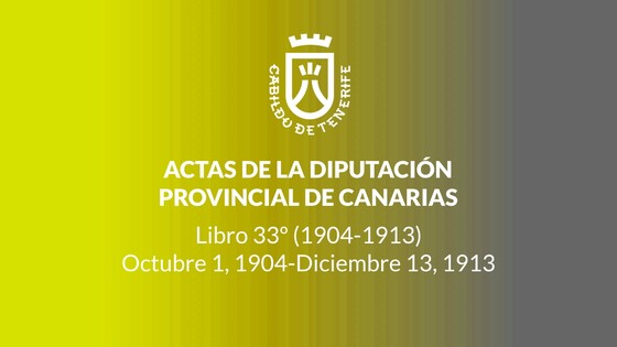 Imagen de Actas de la Diputación Provincial de Canarias - Libro 033 1904-1913
