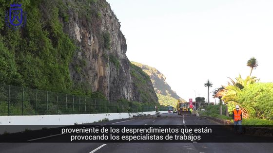 Imagen de Ventanas de apertura al tráfico en la TF 5, Los Realejos, por trabajos en la ladera