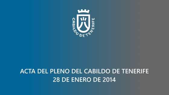 Imagen de Acta del pleno extraordinario del Cabildo de Tenerife, 28 de enero de 2014